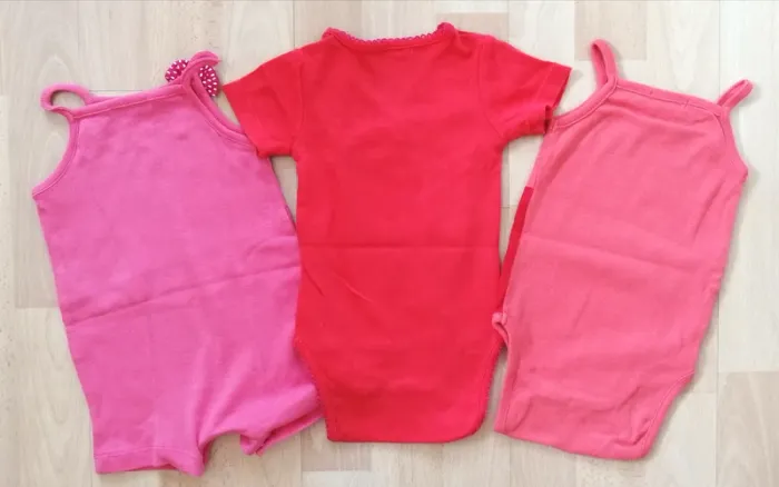 Lot de 3 bodies d'été fille Dpam 3 mois - photo numéro 4