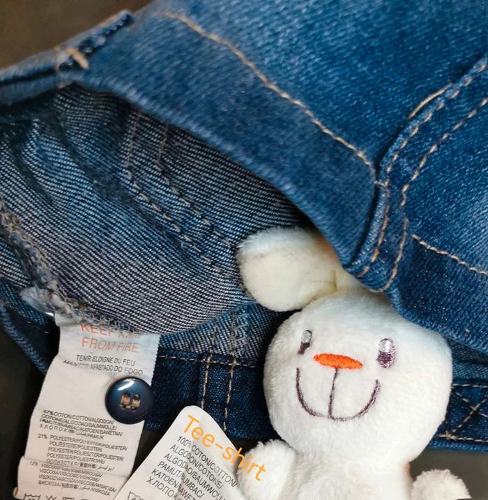 Tenue complète 👣 tee-shirt, jupe et veste douce Winnie Disney et Kitchoun 1mois /54cm - photo numéro 10