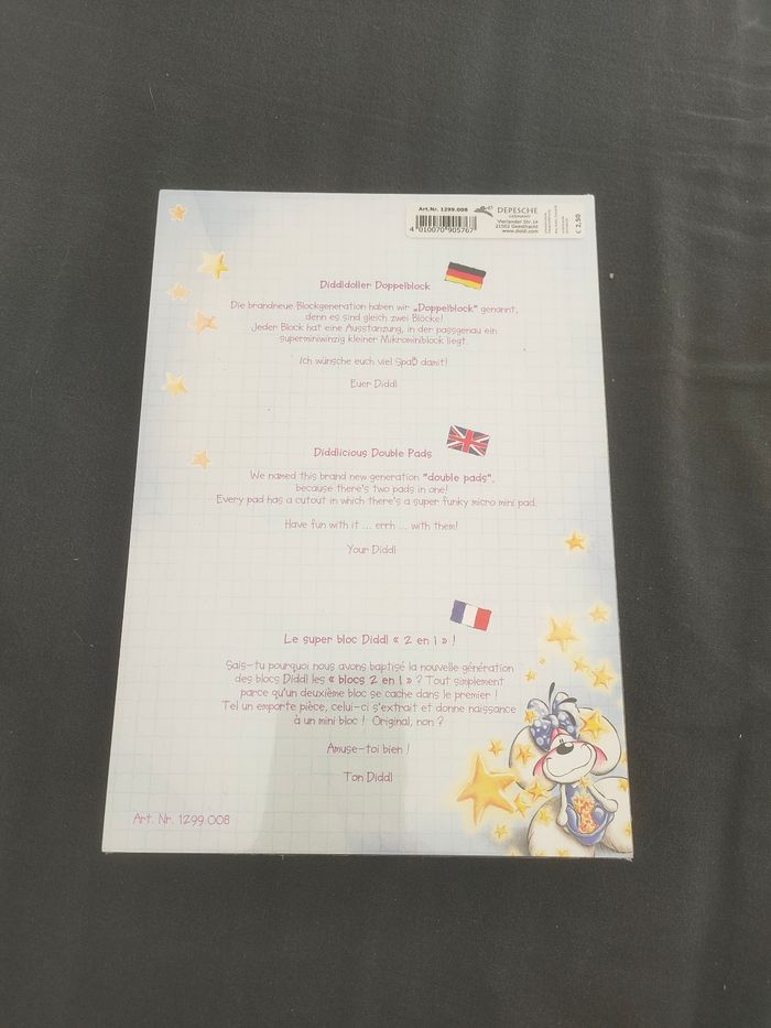 Bloc Diddl A5 neuf emballé blister OVP - photo numéro 2