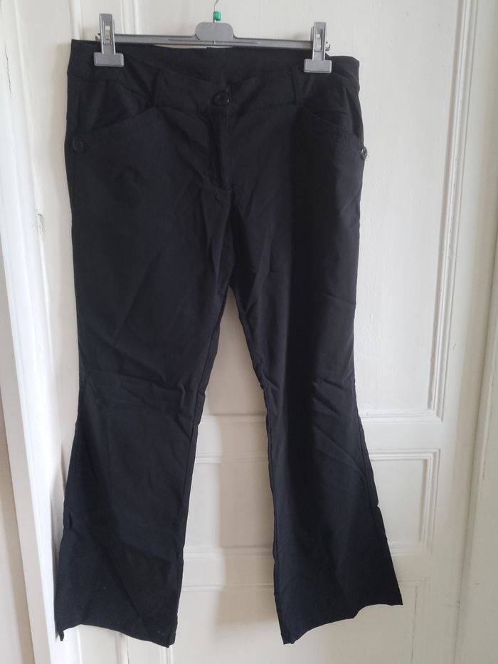Pantalon noir kiabi en toile - photo numéro 2