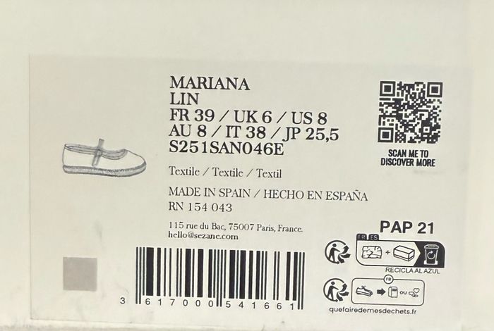 Paire d’espadrilles Sézane Mariana lin. Pointure 39. Neuve. - photo numéro 5