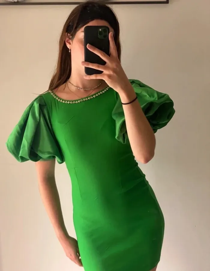 Robe de soirée verte - photo numéro 4