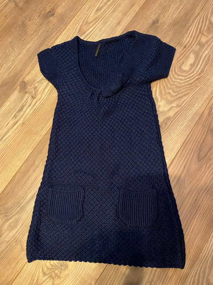 Robe en mailles bleues NafNaf taille xs - photo numéro 2