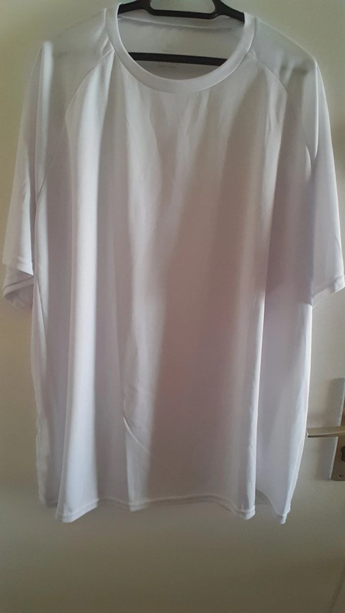 Tee-shirt homme Blanc, taille 5XL