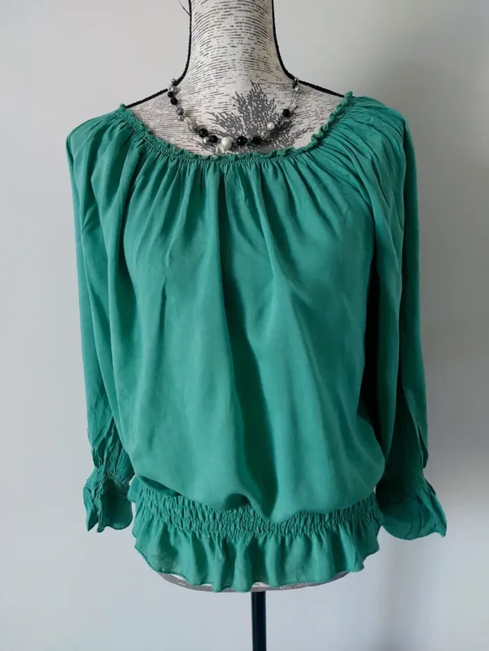 Haut blousant vert