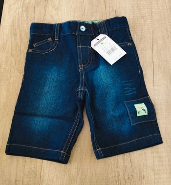 Bermuda short garçon jean bleu marine taille 4 ans Sergent Major