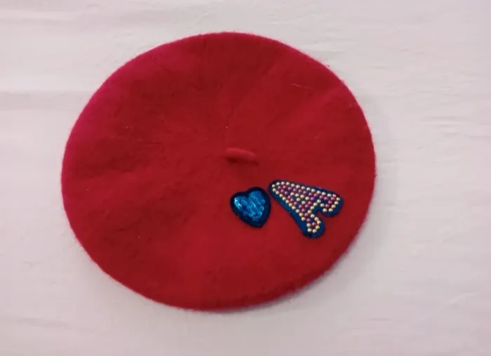 Béret chapeau bordeaux tape à l'oeil 5/8 ans - photo numéro 3