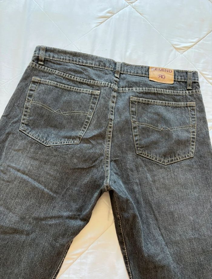 Jean homme gris brut taille 2XL/50 y2k 00s – coupe loose droite – 100% coton - photo numéro 11