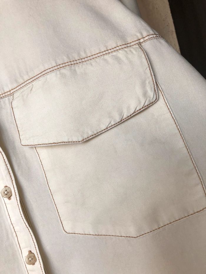 Chemise écru Stradivarius S - photo numéro 8