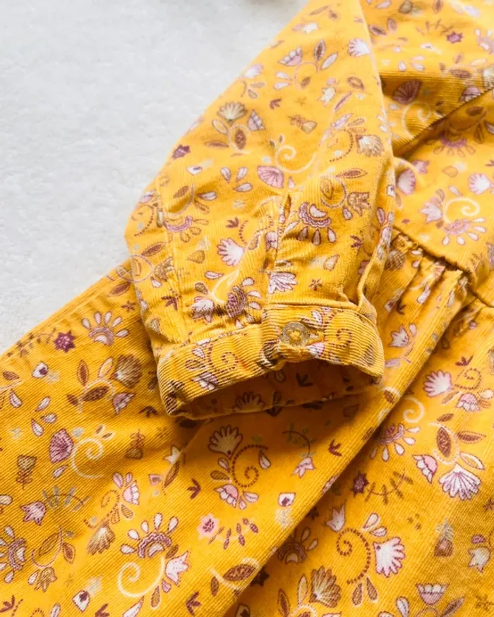 Robe en velours côtelé moutarde à motifs 23 mois - Tape à l'œil - photo numéro 2