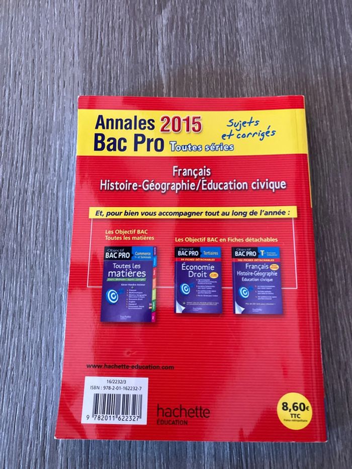 Annales  bac pro toutes séries français histoire géographique - photo numéro 2