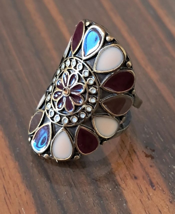 Grande bague émaillée - photo numéro 6