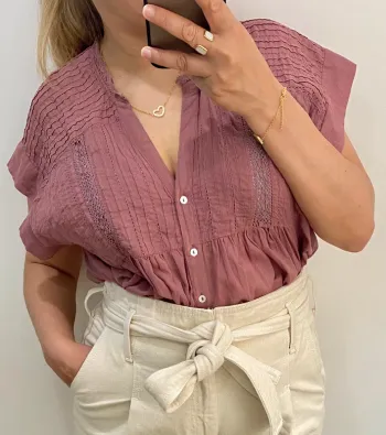 Chemise brodé Ample