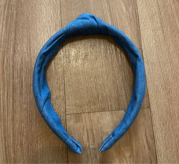 Serre tête bleu denim fille