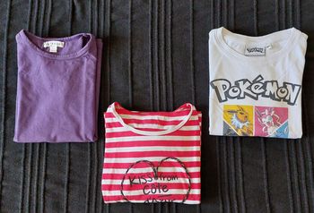 3 tee-shirts manches courtes