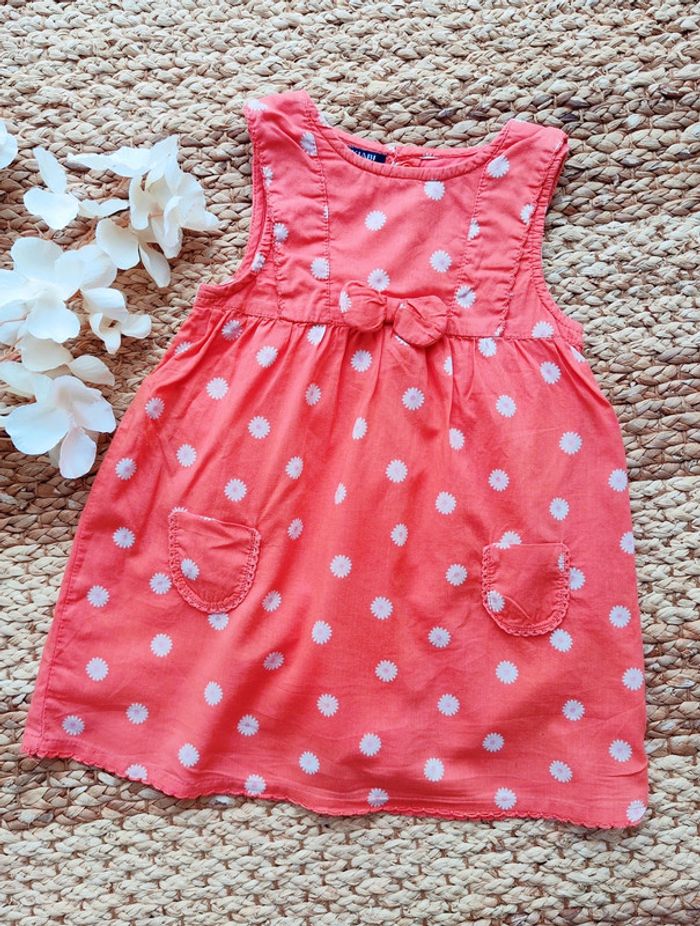 Robe à fleurs sans manche 18 mois avec body intégré