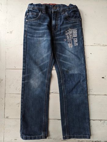 Jean bleu motif robot garçon taille 8 ans