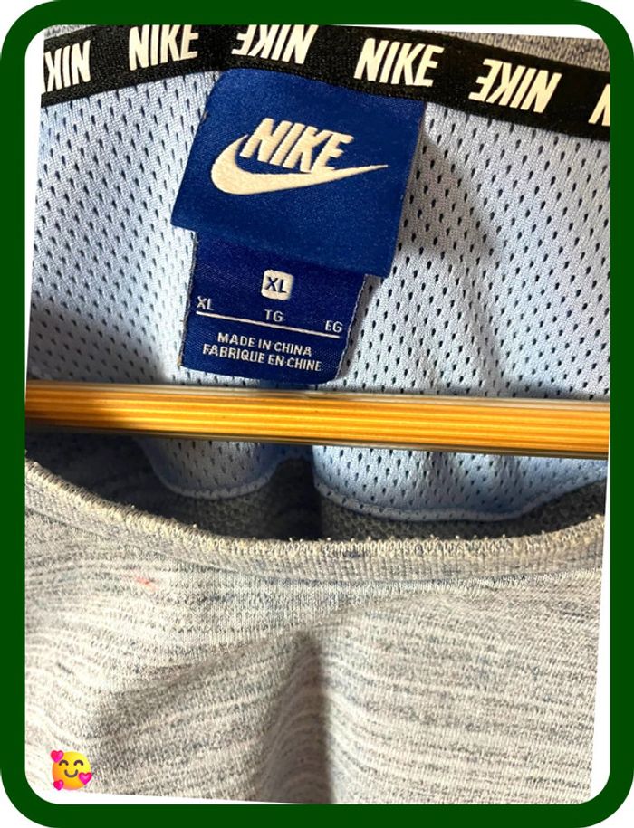 👕 T-shirt Nike – Homme – Taille XL – Gris bleuté chiné - photo numéro 4