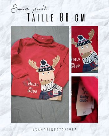 Sous pull motif rennes