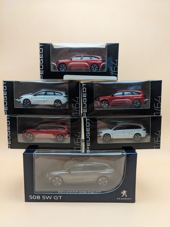 6 Miniatures Peugeot - 508 SW & 308 SW (Norev)