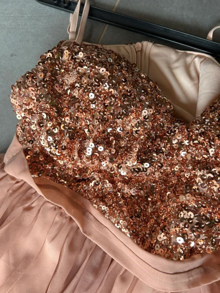 Robe demoiselle d’honneur mariage rose beige - photo numéro 8