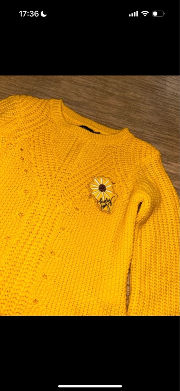 Pull fille jaune - photo numéro 3