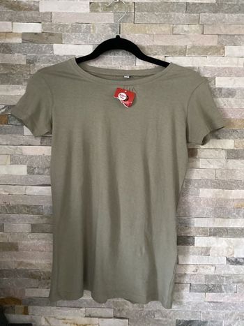 Tee-shirt taille S kaki neuf avec étiquette coton