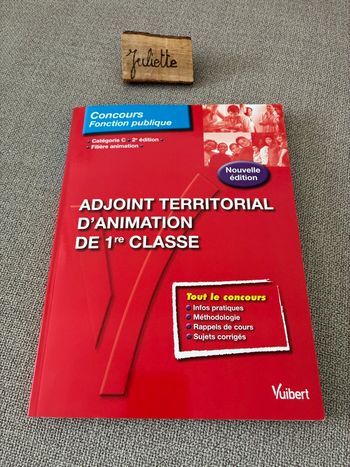 Livre concours Adjoint territorial d’animation 1ère classe – Vuibert (2ème édition)