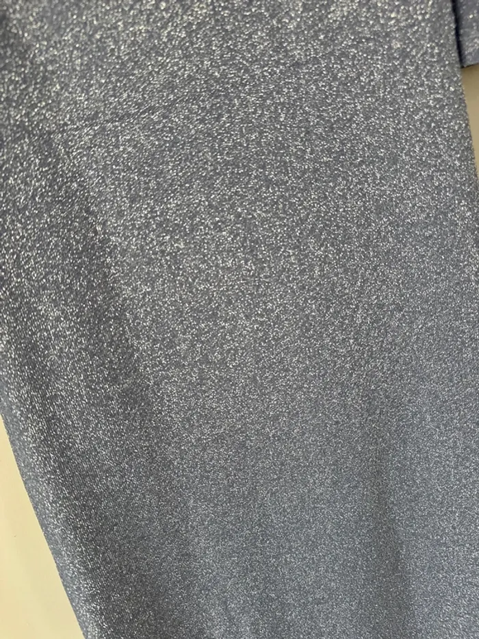 👗Robe - bleu argenté avec des paillettes- très bon état- sans marque - photo numéro 8