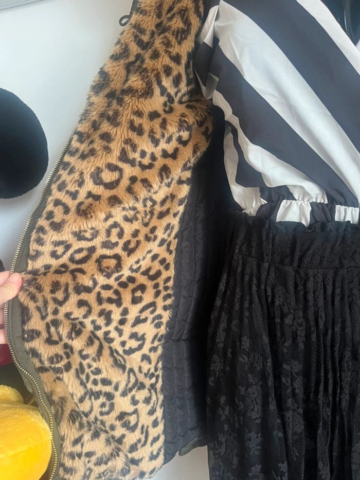 Manteau Zara Kaki Fourrure Taille M - photo numéro 3