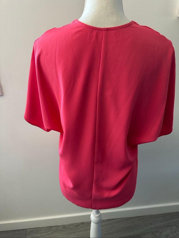 Blouse à manches courtes rose bonbon T38 M - photo numéro 4