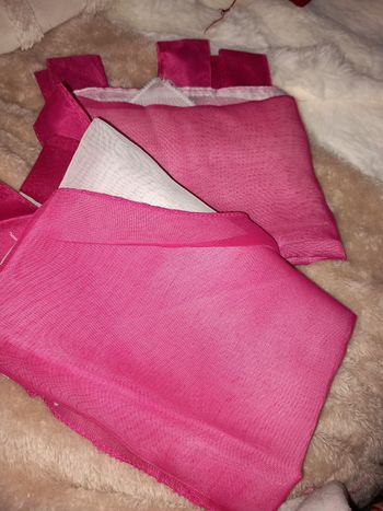 Paire voilage fushia 