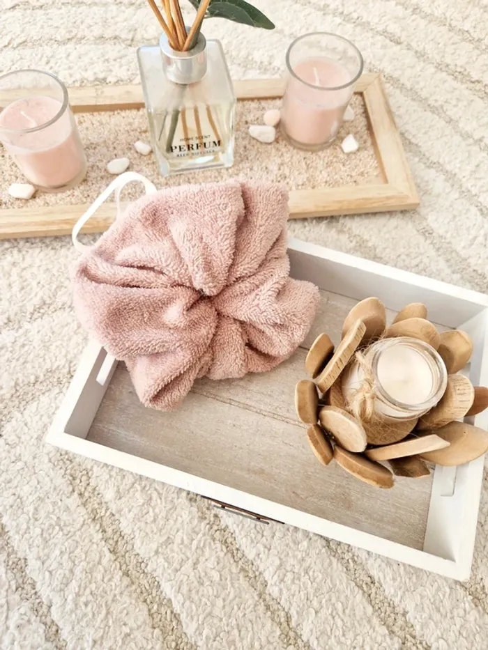 1 Fleur de douche en tissu éponge de bambou - photo numéro 5