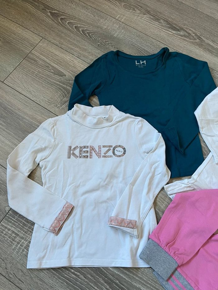 Lot t-shirt manches longues et sweat fille 6 ans - photo numéro 2