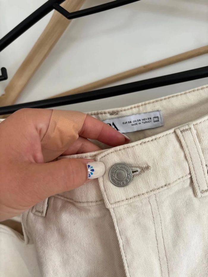 Jean crème zara taille 36 - photo numéro 4