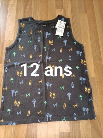 Débardeur sans manches bleu marine surf neuf 12 ans