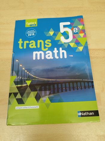 trans math  5° nouveau programme 2016 cycle 4