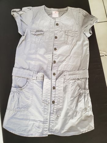 Robe manches courtes grise