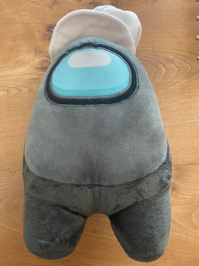 Peluche Among Us - Noir Avec Casquette de Capitaine