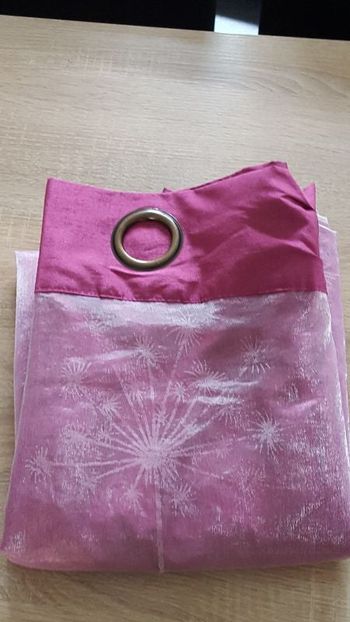 Double rideau avec doublure voilage 2m37 hauteur et 1m40 large