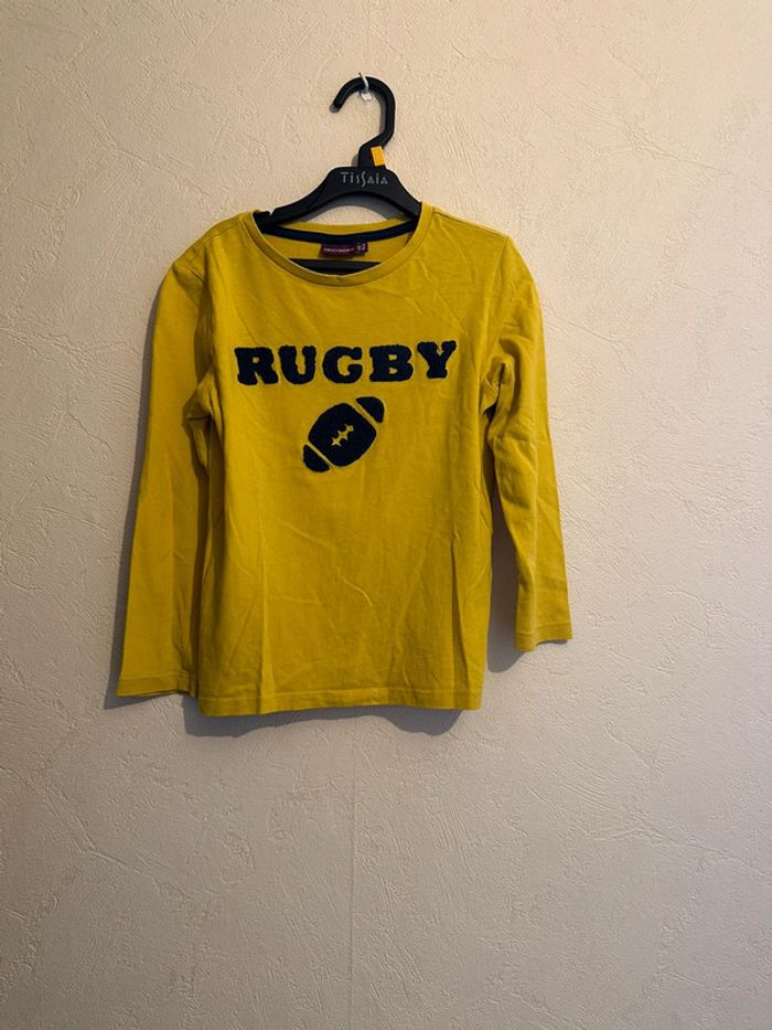 T-shirt jaune en coton manches longues imprimée garçon 6 ans Sergent major