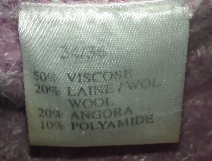 Pull col V rose chiné - photo numéro 5