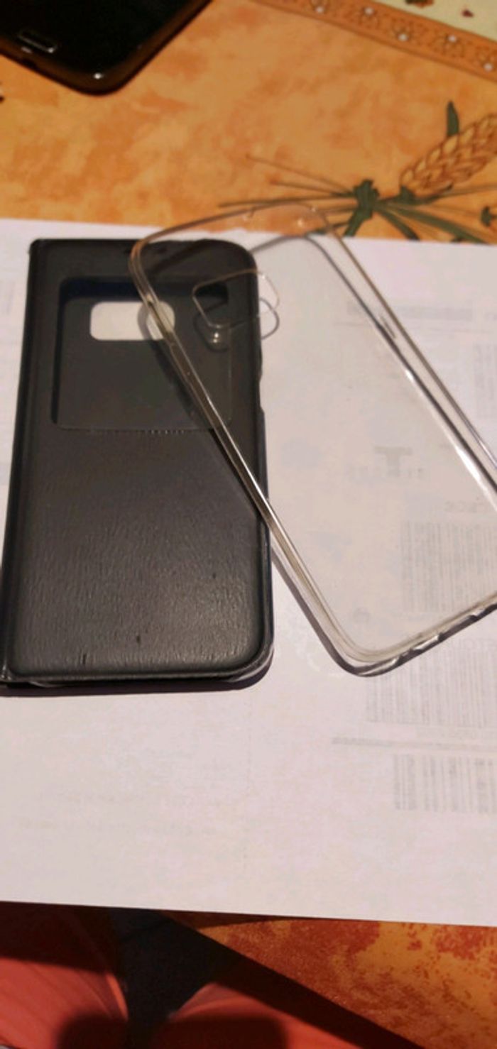 S view cover + coque silicone  transparent