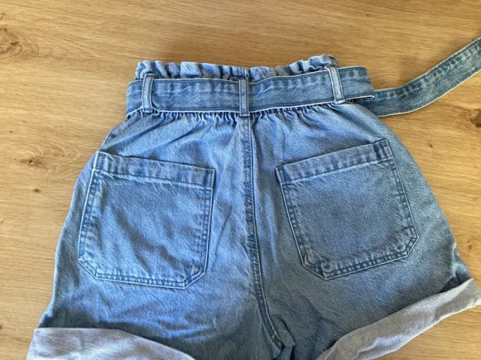 Short avec ceinture en jean intégrée - photo numéro 2
