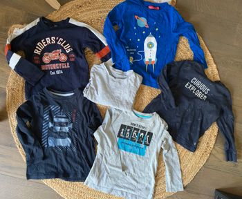 Lot de 6 Tshirt ML okaidi tex tissaia kiabi 4 ans TBE
