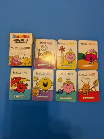 Jeu de carte 7 familles Monsieur et Madame