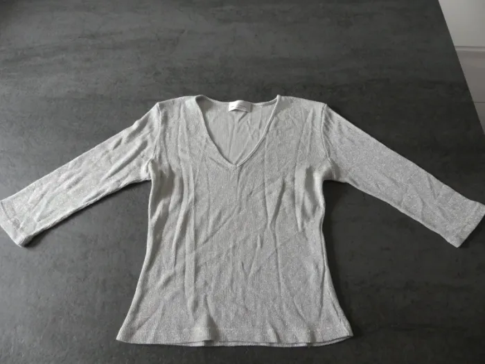 Haut gris argenté Camaïeu S