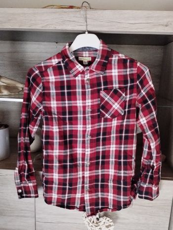 Chemise à carreaux rouge en excellent état Vert baudet
