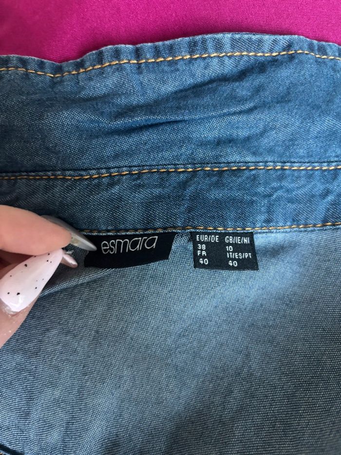 Veste chemise en jeans t 40 - photo numéro 5