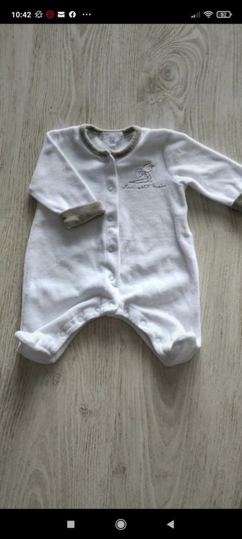 Pyjamas velours 1 mois